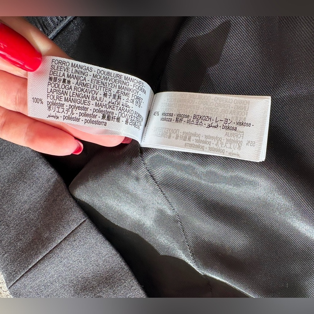 Zara Dark Grey Gold Button Blazer – Size Small - Picture 13 of 14